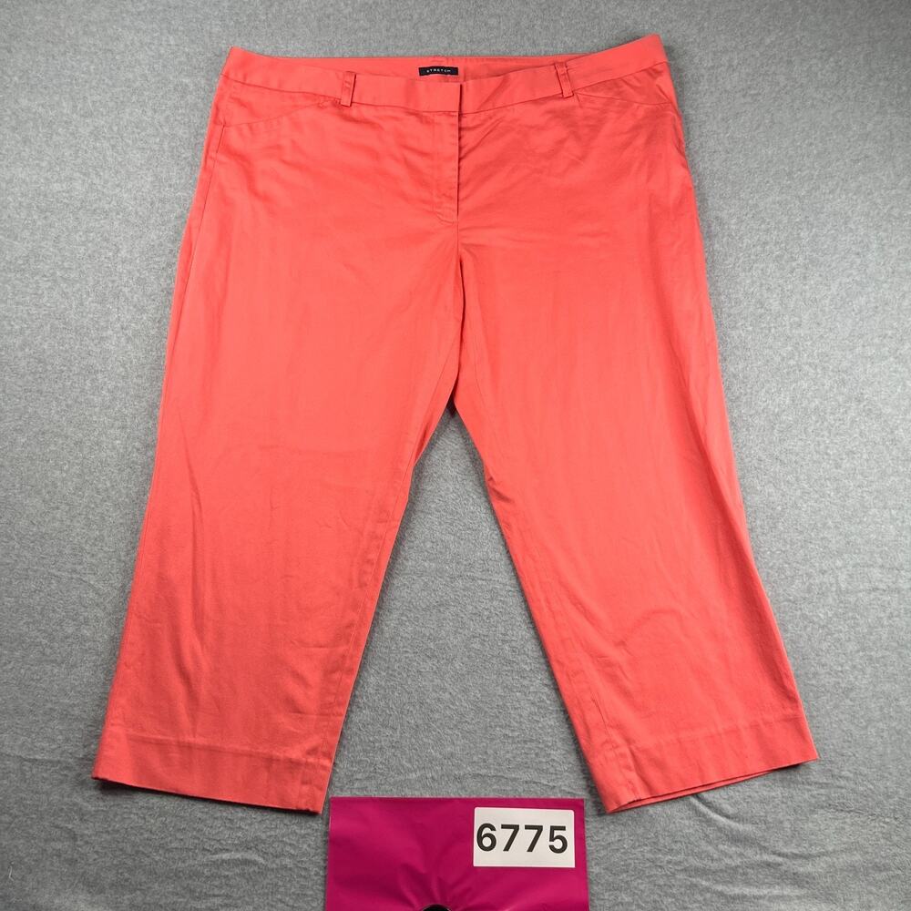 Jones New York Pants Stretch Womens Size 20W Coral Crop Casual